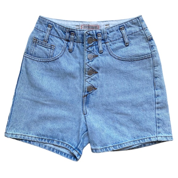 1990’s Vintage Guess Denim High Waist Shorts - Picture 2 of 8